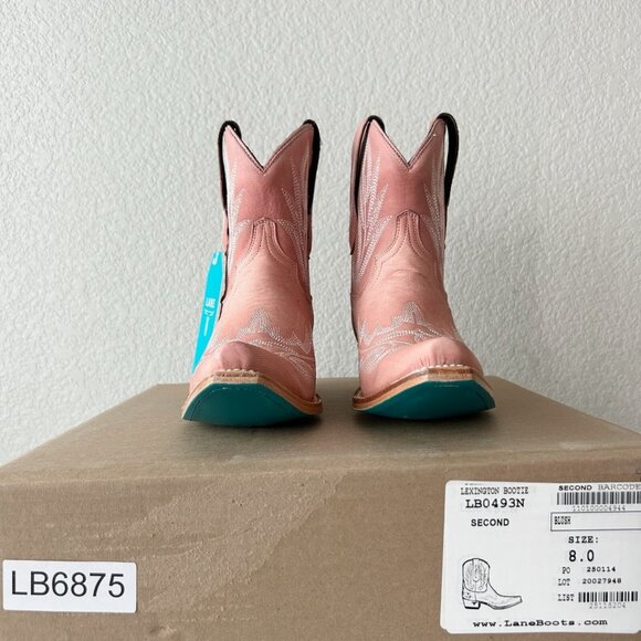 NIB Lane LEXINGTON Womens Cowboy
Bootie 8 Pink Western Cowgirl
Short Ankle Boots - Picture 10 of 11